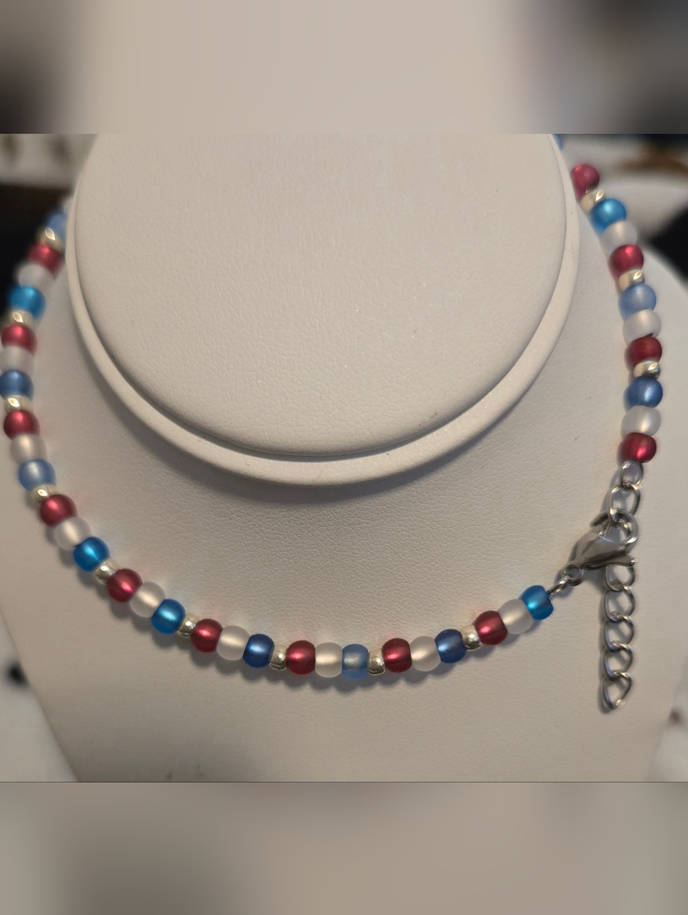 Show Your Pariotic Side With This Red, White & Blue Anklet/Bracelet
